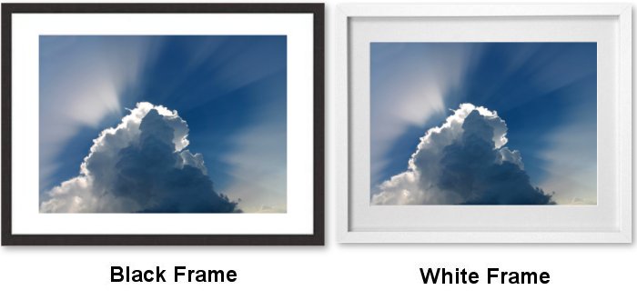 Cloudy BlueFramed Print
